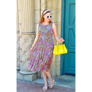 J. Crew Floral Midi Dress